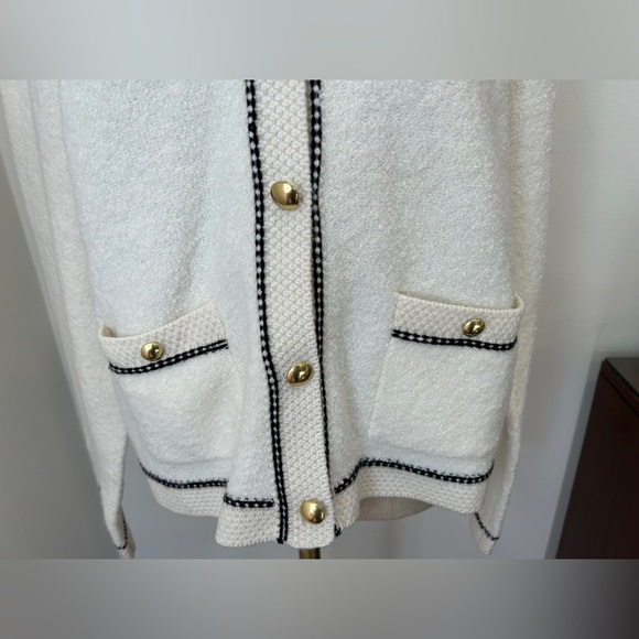 J. Crew Ivory Bouclé lady cardigan sweater Ivory - Picture 7 of 10